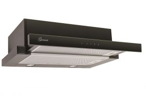 Gurari GCH B 117BL Prime Dunstabzugshaube Flachschirmhaube 60cm Einbau 1000m³/h Schwarzglas