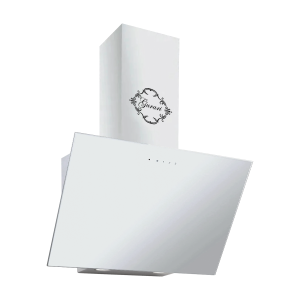 Gurari GCH D 286 WH 6 Prime kopffrei Dunstabzugshaube 60 cm Weiß Glas, Abzugshaube 1000m³/h Energieeffizienzklasse: A mit Fernbedienung, Touch Control, Timer, Wandhaube Abluft/Umluft