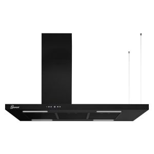 Gurari GCH 793.L Inselhaube mit Ablage Dunstabzugshaube 116 cm Schwarz 850m³/h