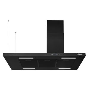 Gurari GCH 793.R Inselhaube mit Ablage Dunstabzugshaube 116 cm Schwarz 850m³/h