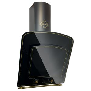 Gurari GCH S 142 60 BL N  kopffrei Dunstabzugshaube 60 cm Retro Wandhaube Schwarzglas 1000m³/h 